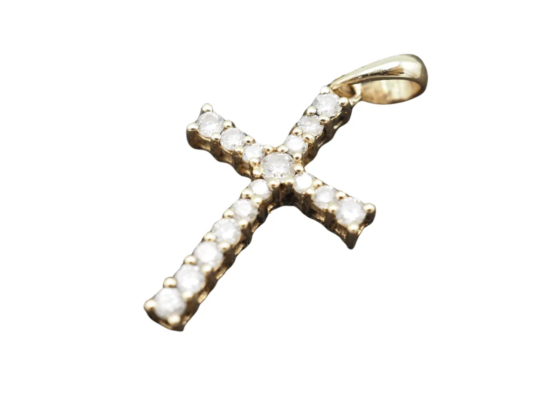 Pendentif Croix or diamant sold by 58 Facettes