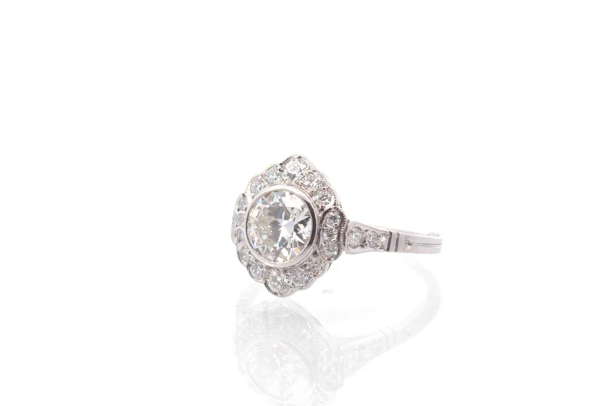 Bague vintage diamant en platine sold by 58 Facettes product image thumbnail 2