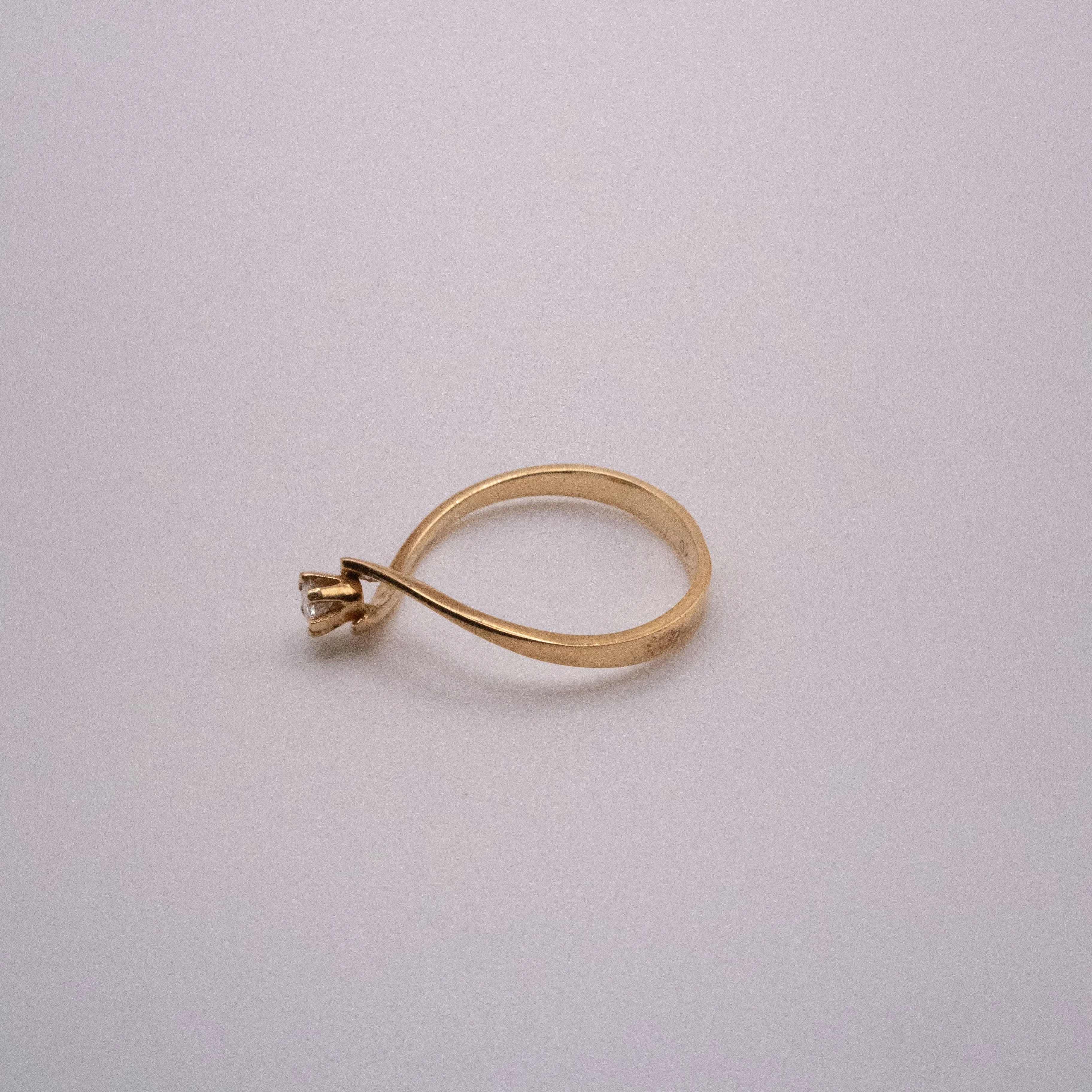 Solitaire Spirale or jaune diamant sold by 58 Facettes product image thumbnail 3