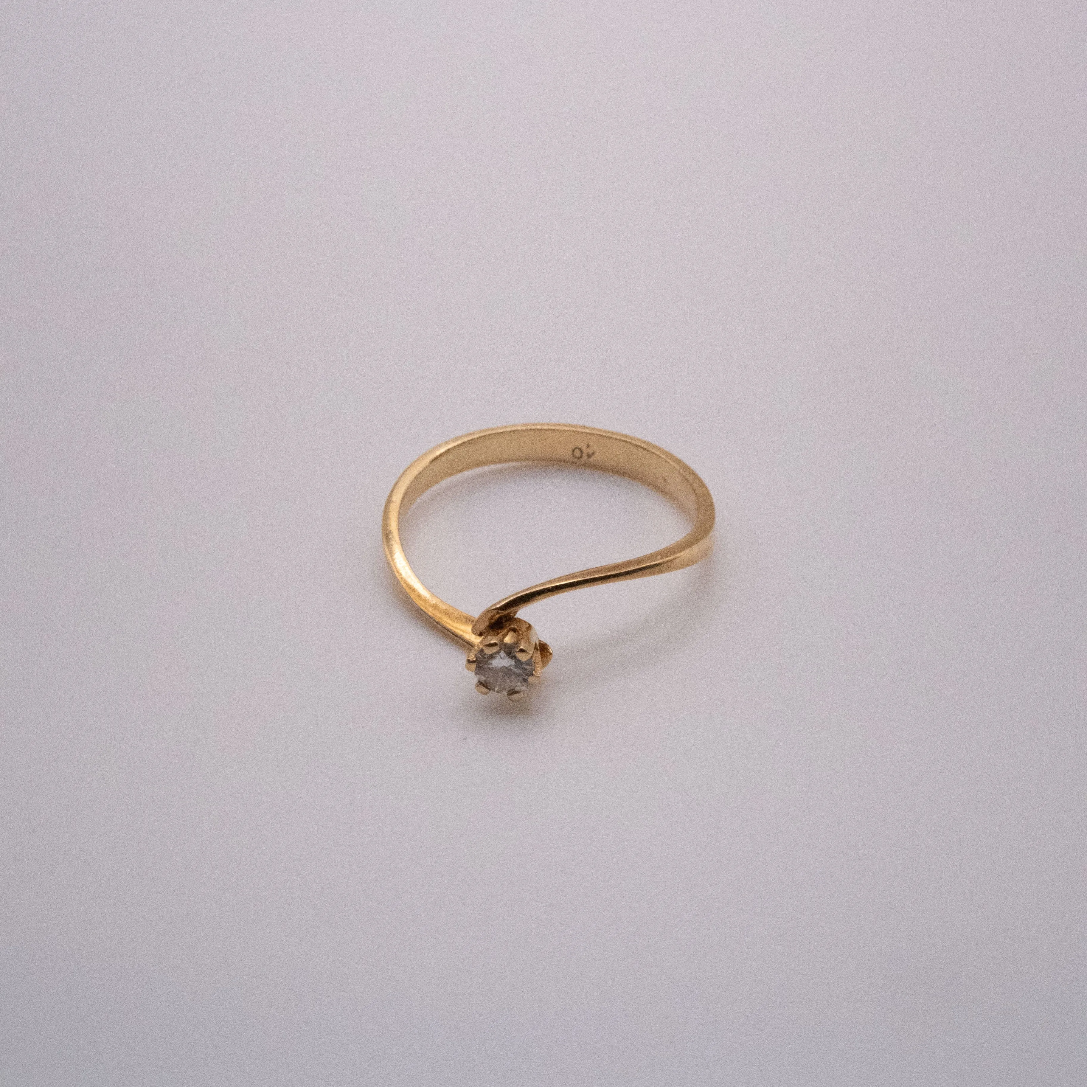 Solitaire Spirale or jaune diamant sold by 58 Facettes product image thumbnail 2