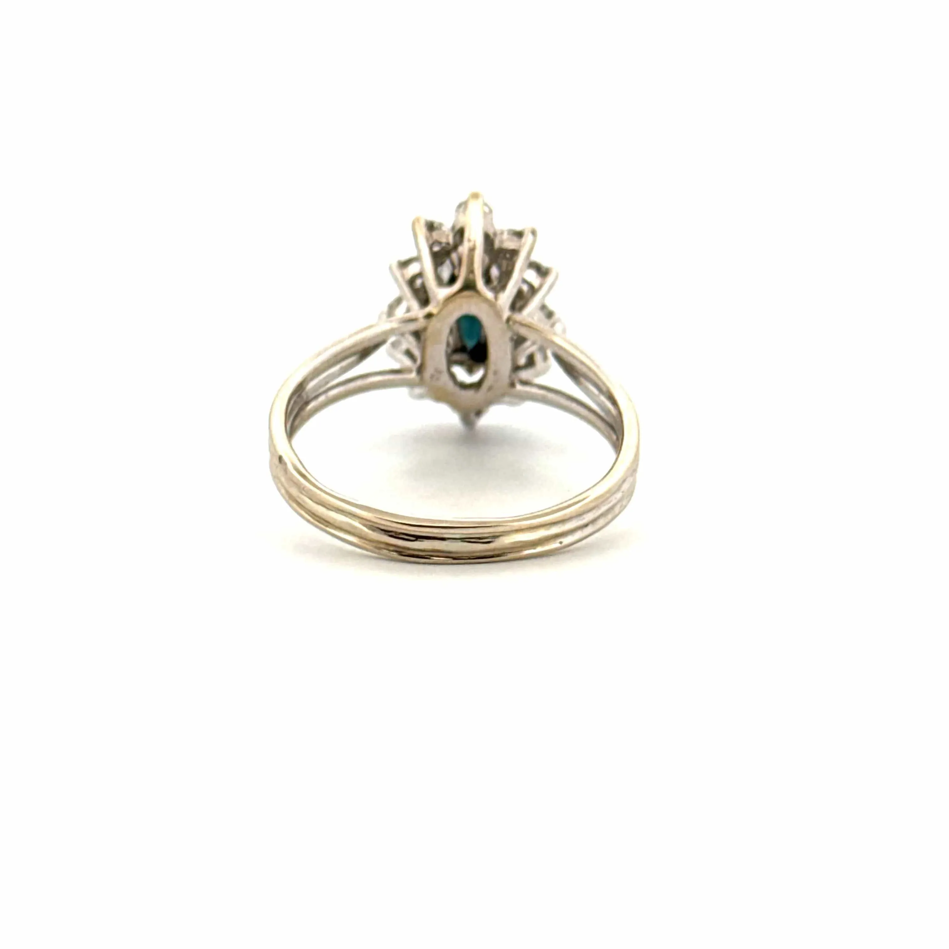 Bague Marquise or blanc Saphir et Diamants sold by 58 Facettes product image thumbnail 5