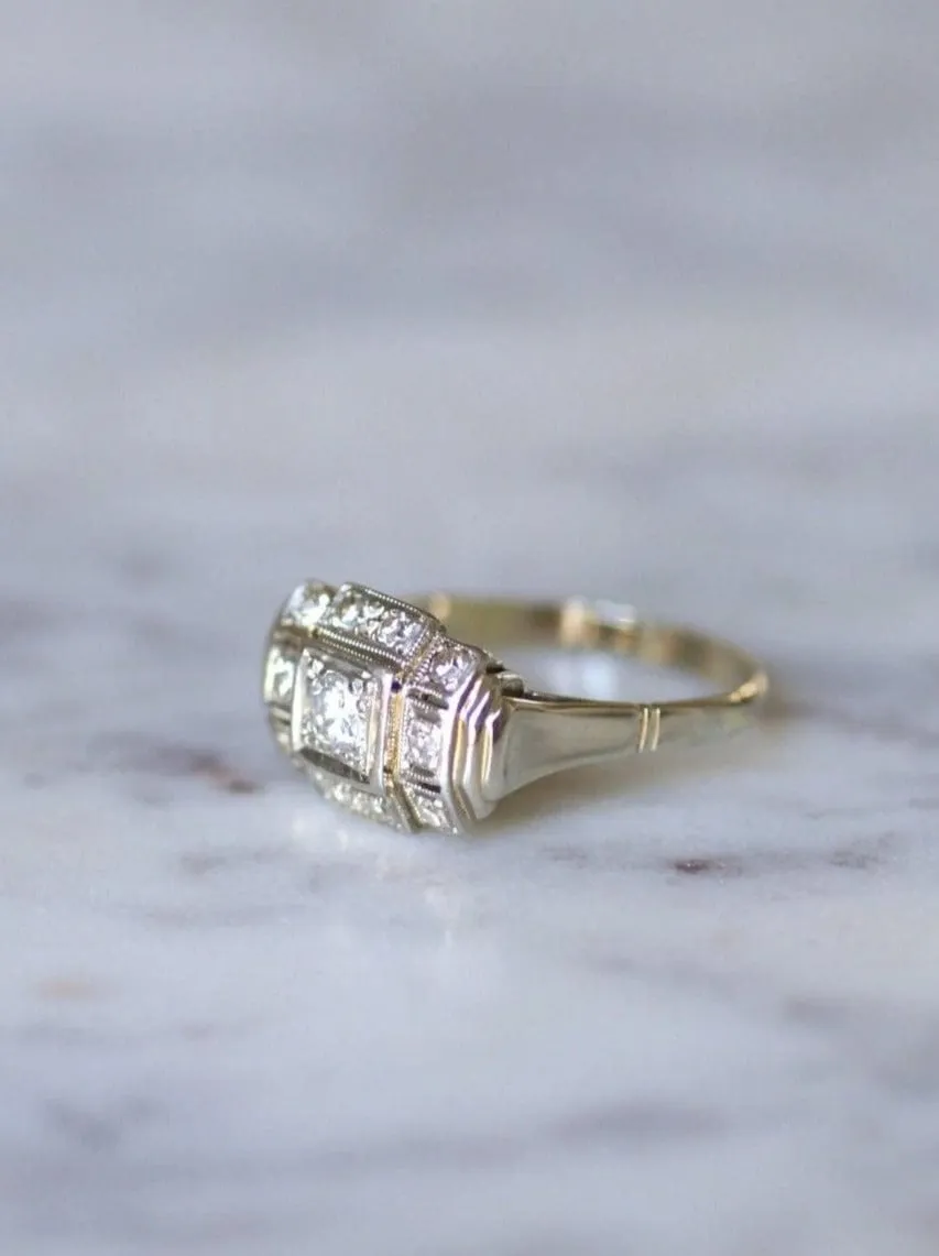 Bague Art Déco platine et diamants sold by 58 Facettes product image thumbnail 5