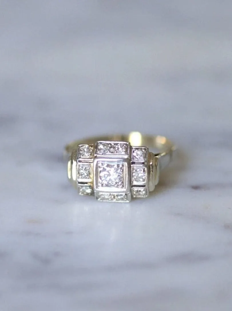 Bague Art Déco platine et diamants sold by 58 Facettes product image thumbnail 4