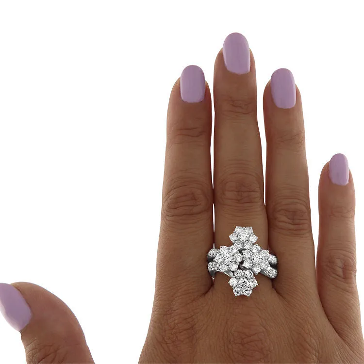 Bague en or blanc avec diamants de 3,48 ct sold by 58 Facettes product image thumbnail 3
