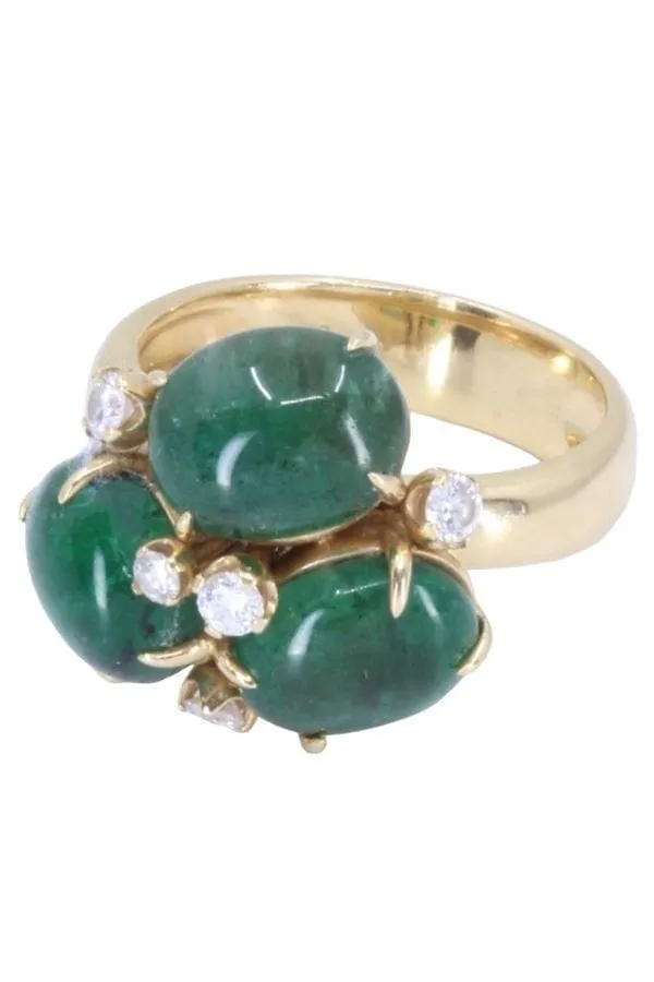 Bague Or jaune Diamants Verre sold by 58 Facettes product image thumbnail 5