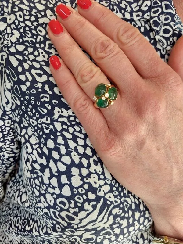 Bague Or jaune Diamants Verre sold by 58 Facettes product image thumbnail 2