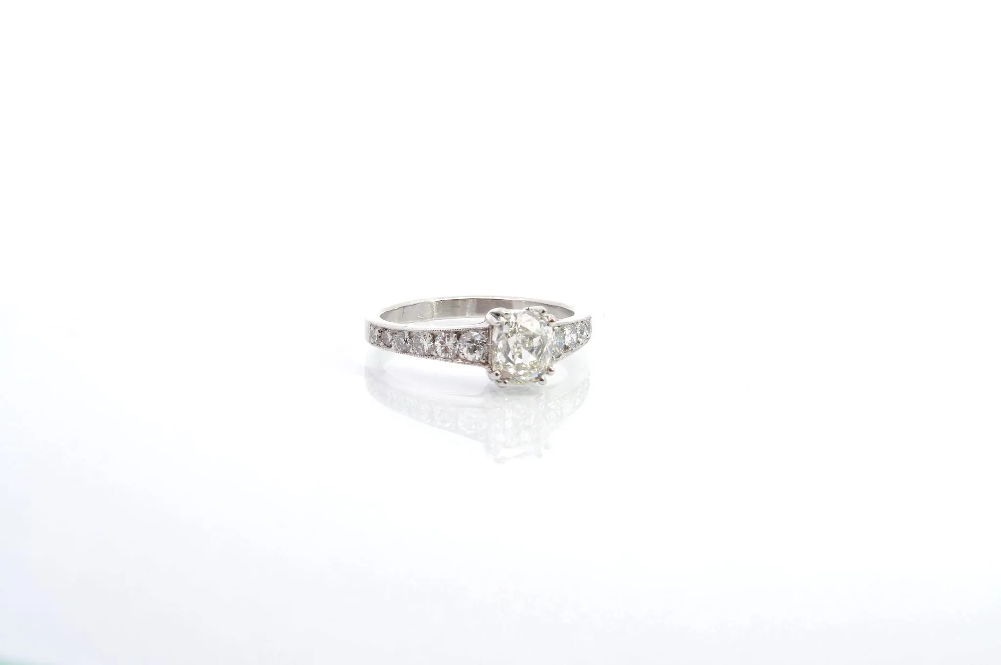 Bague diamant taille coussin sold by 58 Facettes product image thumbnail 3