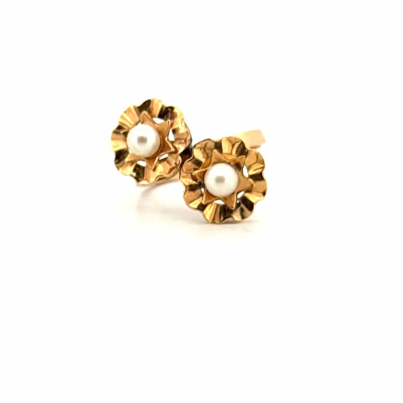 Bague Toi et Moi Or Jaune Perles sold by 58 Facettes