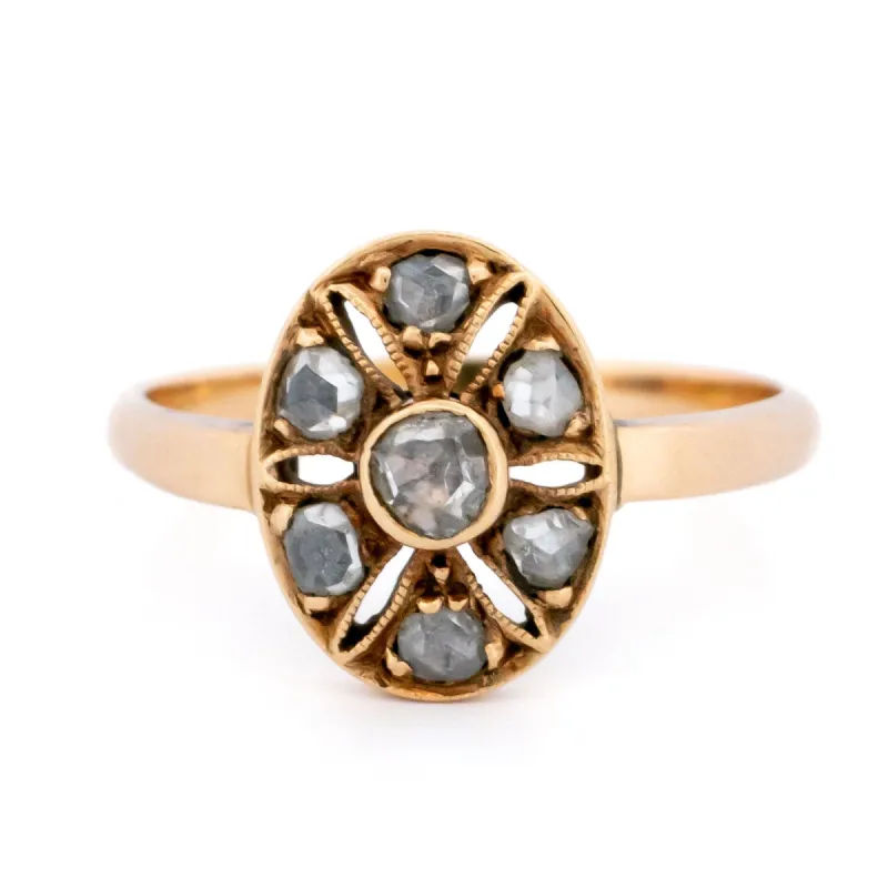 Bague diamant de forme ovale sold by 58 Facettes