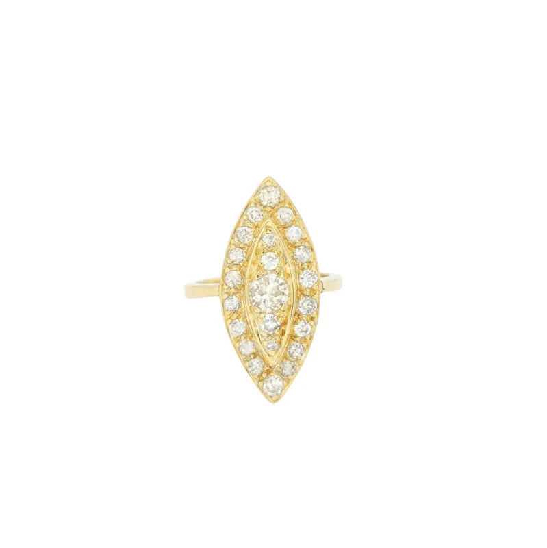 Marquise en or jaune et diamants sold by 58 Facettes