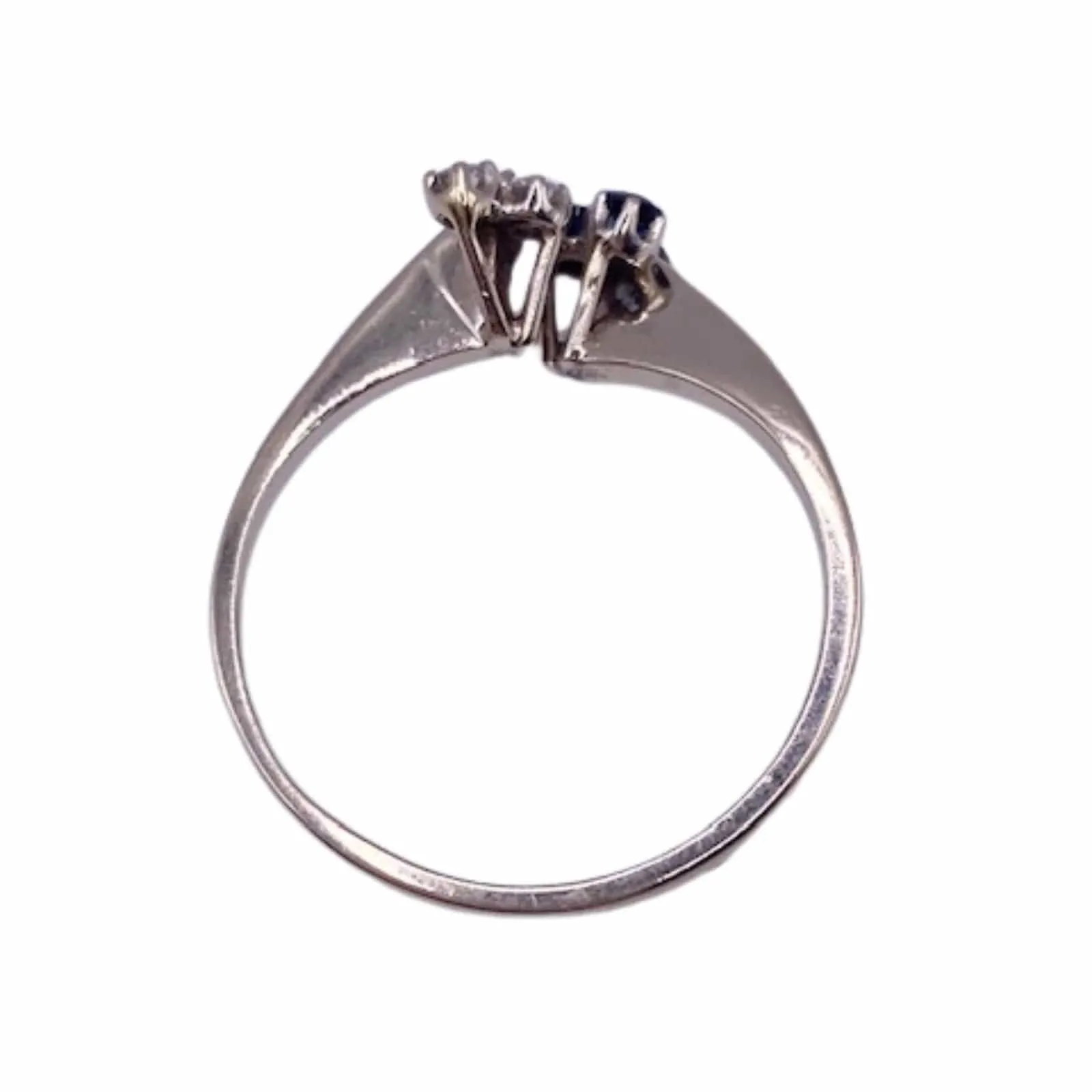 Bague Toi & Moi Or Blanc Diamants Saphirs sold by 58 Facettes product image thumbnail 4