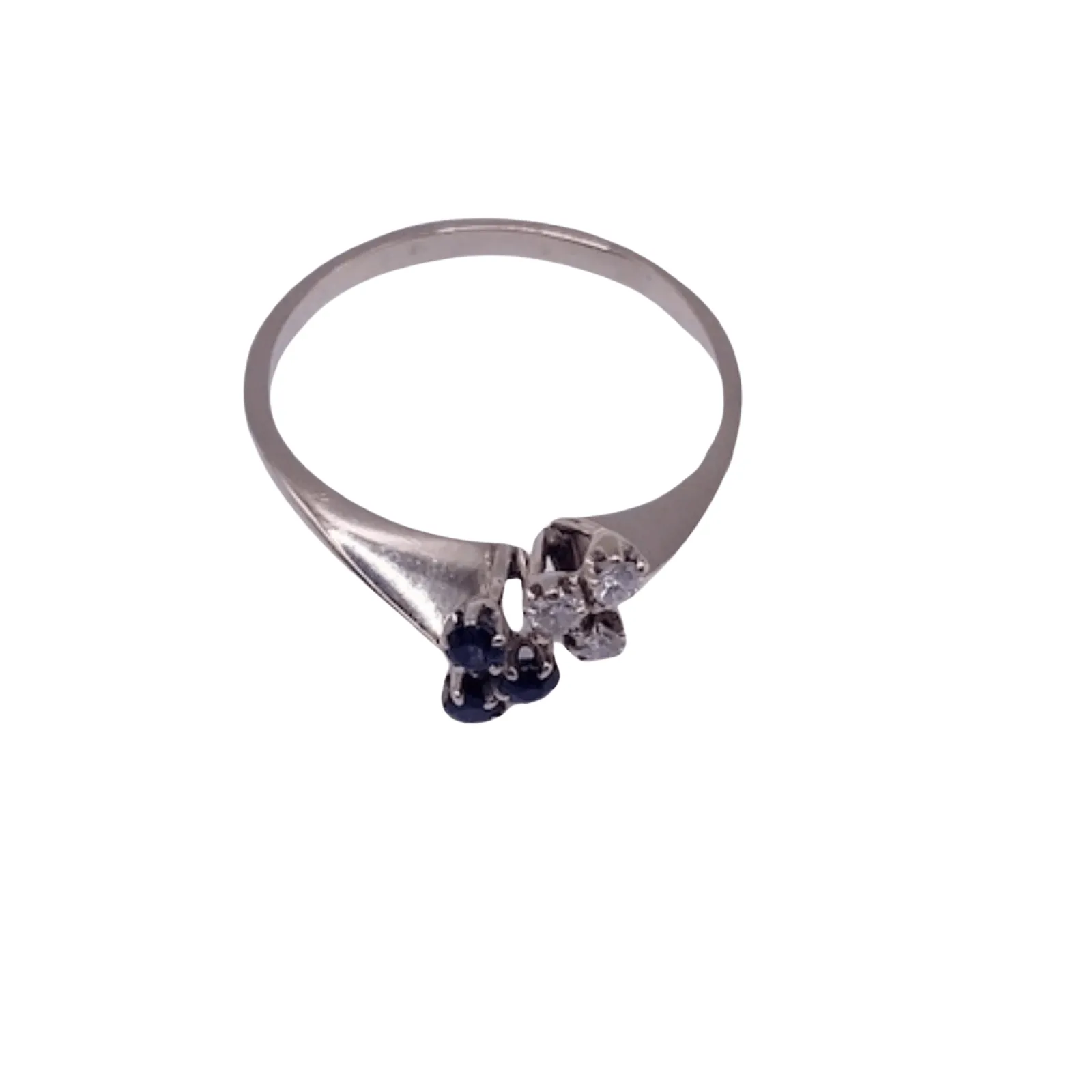 Bague Toi & Moi Or Blanc Diamants Saphirs sold by 58 Facettes