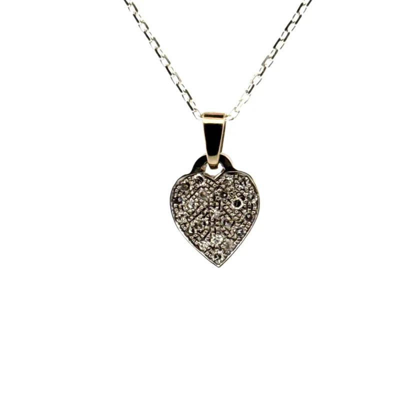 Pendentif Coeur Or blanc 18 k & Diamants sold by 58 Facettes