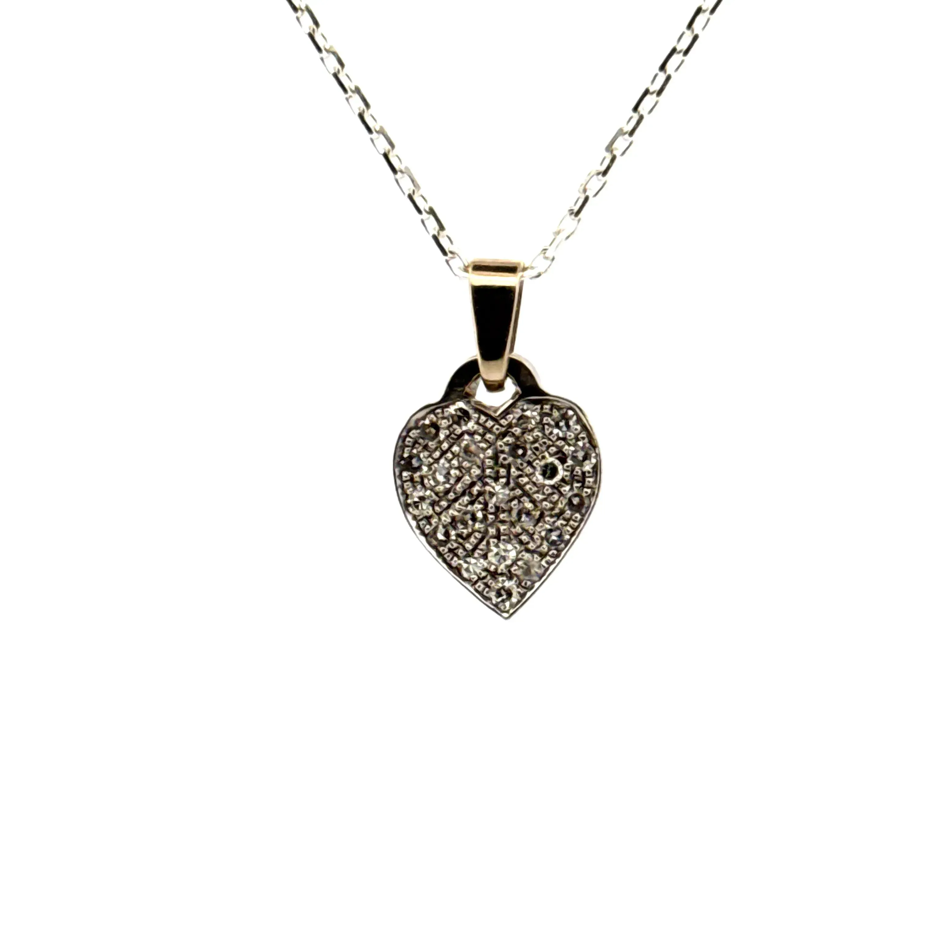 Pendentif Coeur Or blanc 18 k & Diamants sold by 58 Facettes