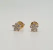 Boucles d’oreilles fleurs or jaune serties de diamants sold by 58 Facettes