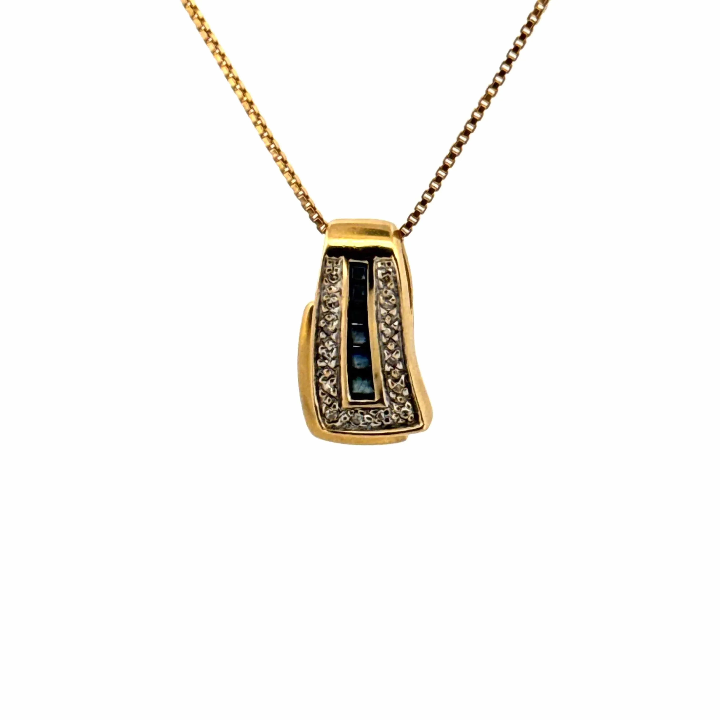 Pendentif or jaune diamants et topazes sold by 58 Facettes