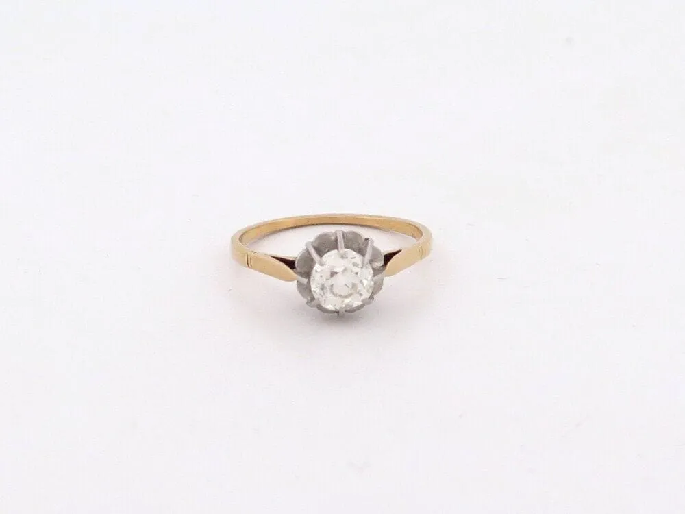 bague solitaire en or jaune diamant sold by 58 Facettes product image thumbnail 2
