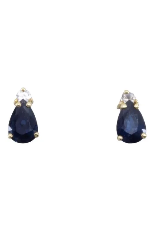 BOUCLES D'OREILLES SAPHIRS ET DIAMANTS sold by 58 Facettes