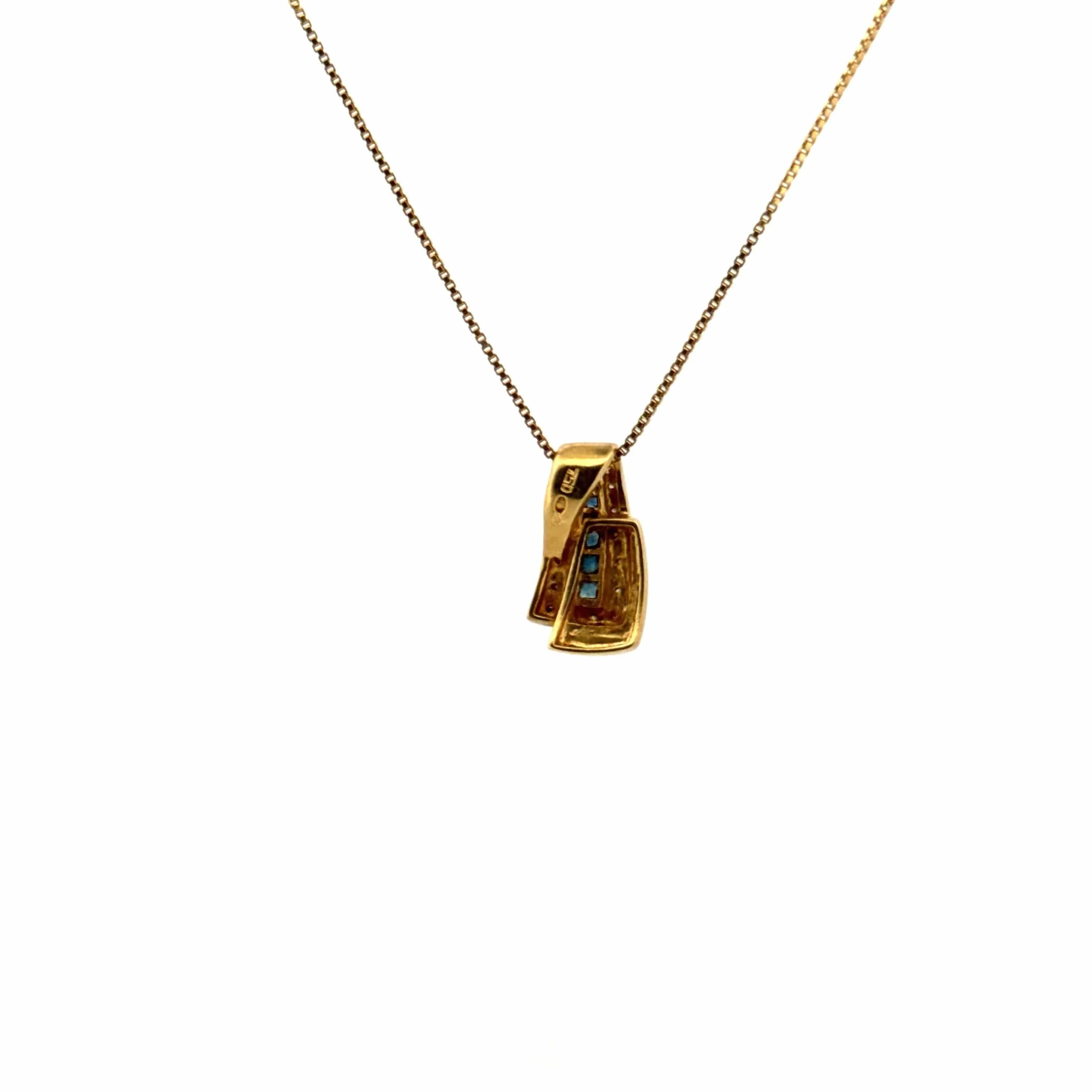 Pendentif or jaune diamants et topazes sold by 58 Facettes product image thumbnail 3