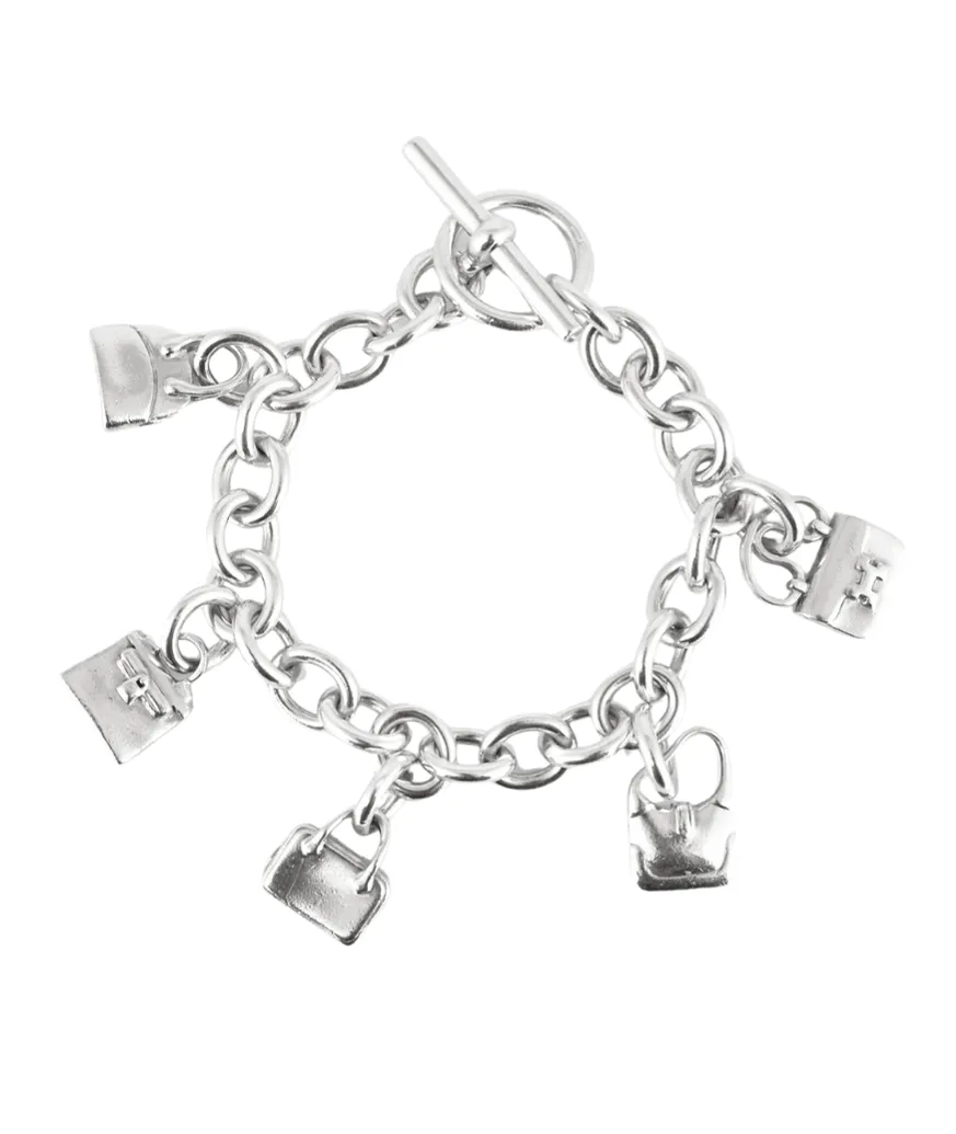 HERMES - Bracelet en argent avec charms sold by 58 Facettes