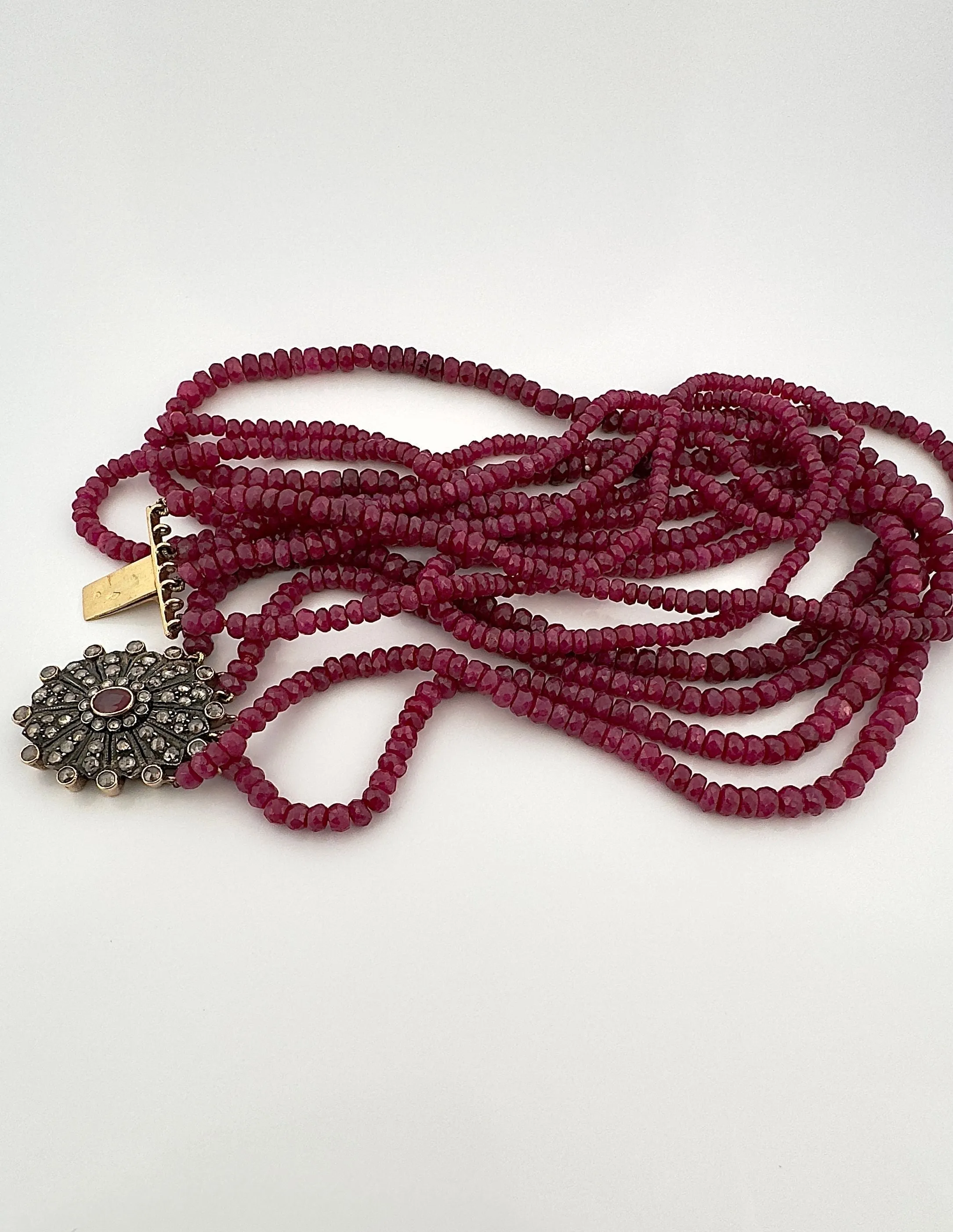 Collier ancien 4 rangs perles de rubis sold by 58 Facettes product image thumbnail 5