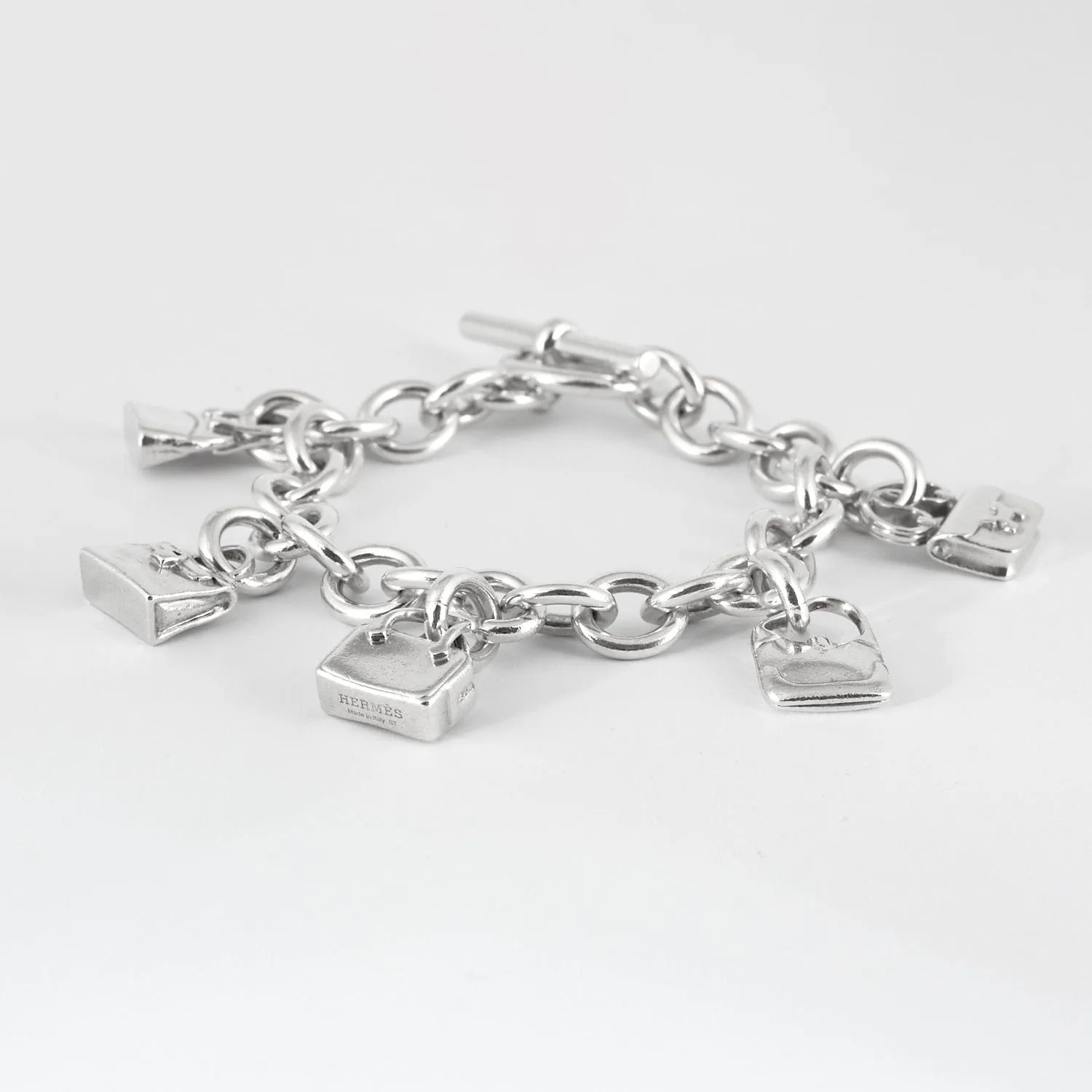 HERMES - Bracelet en argent avec charms sold by 58 Facettes product image thumbnail 4