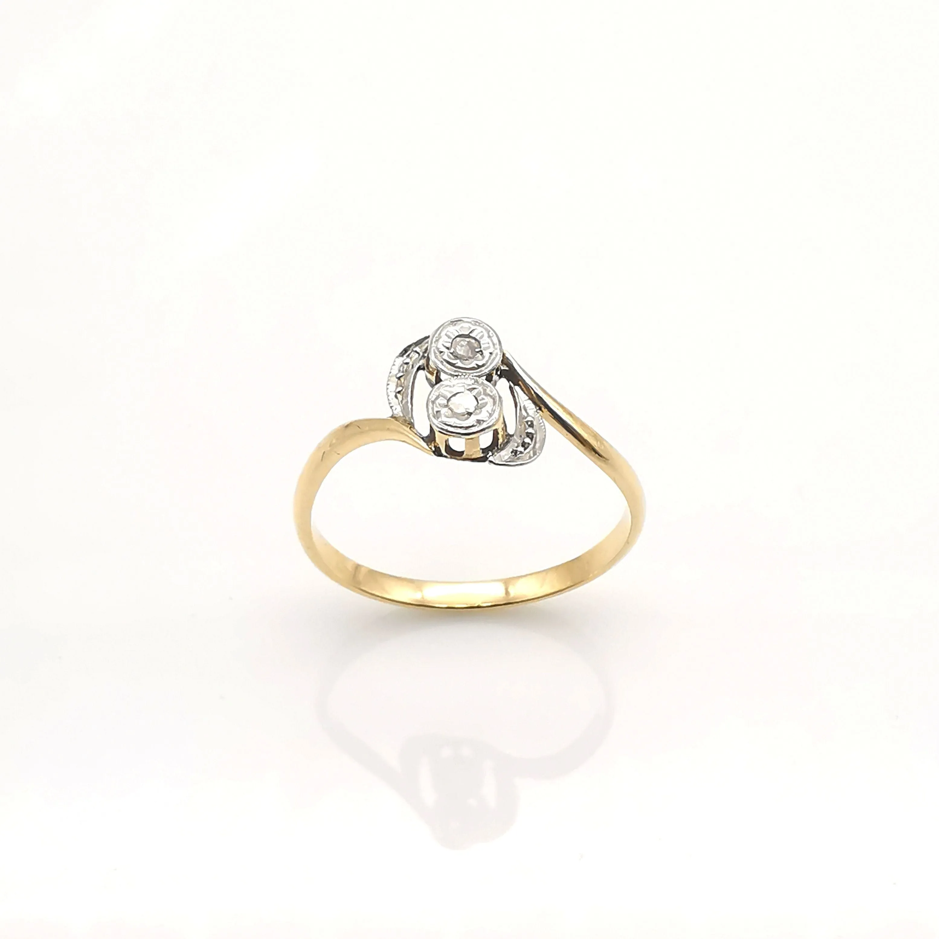 Bague Or jaune Platine et Diamants sold by 58 Facettes product image thumbnail 2