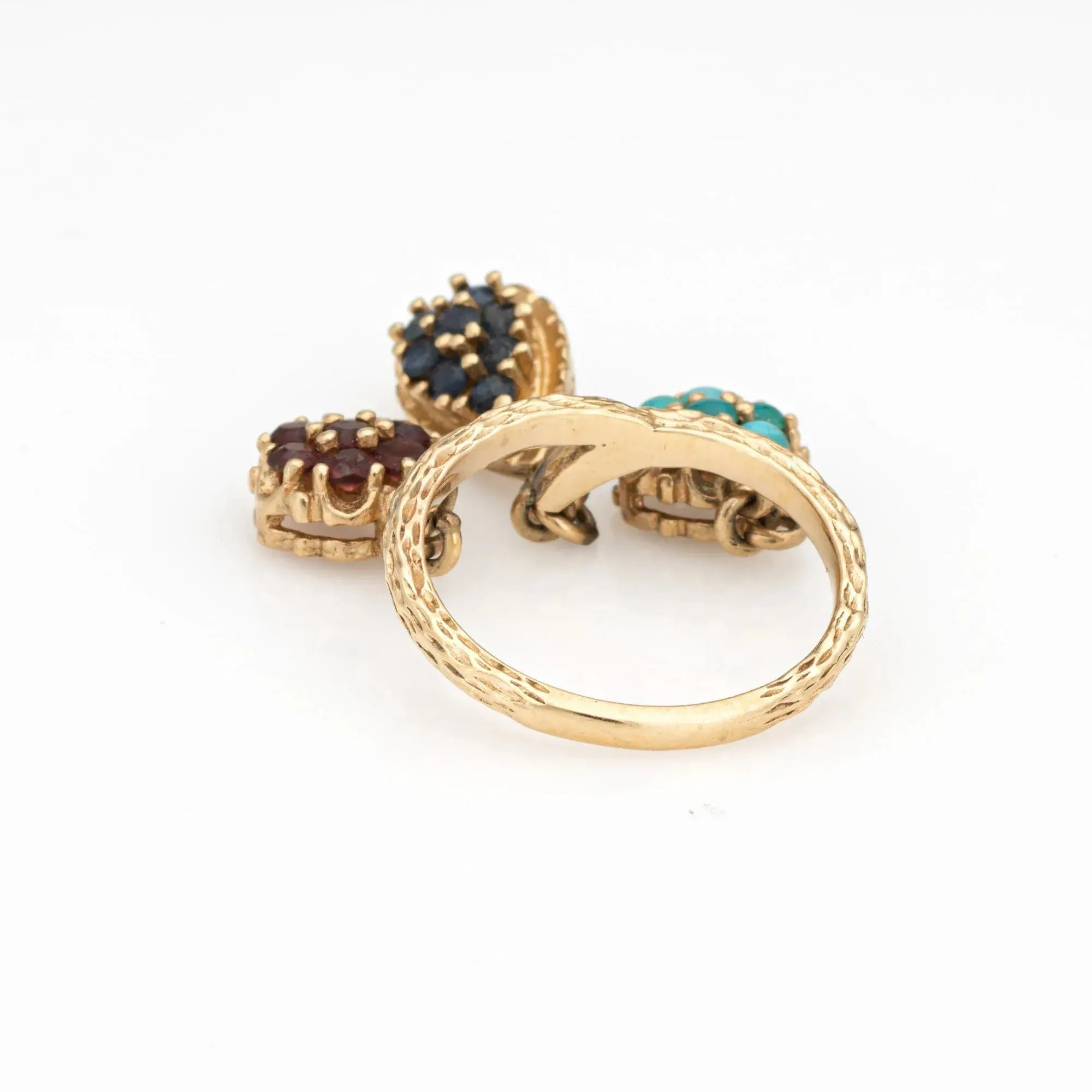Bague de charme vintage des années 60 Turquoise Rubis Grenat sold by 58 Facettes product image thumbnail 5