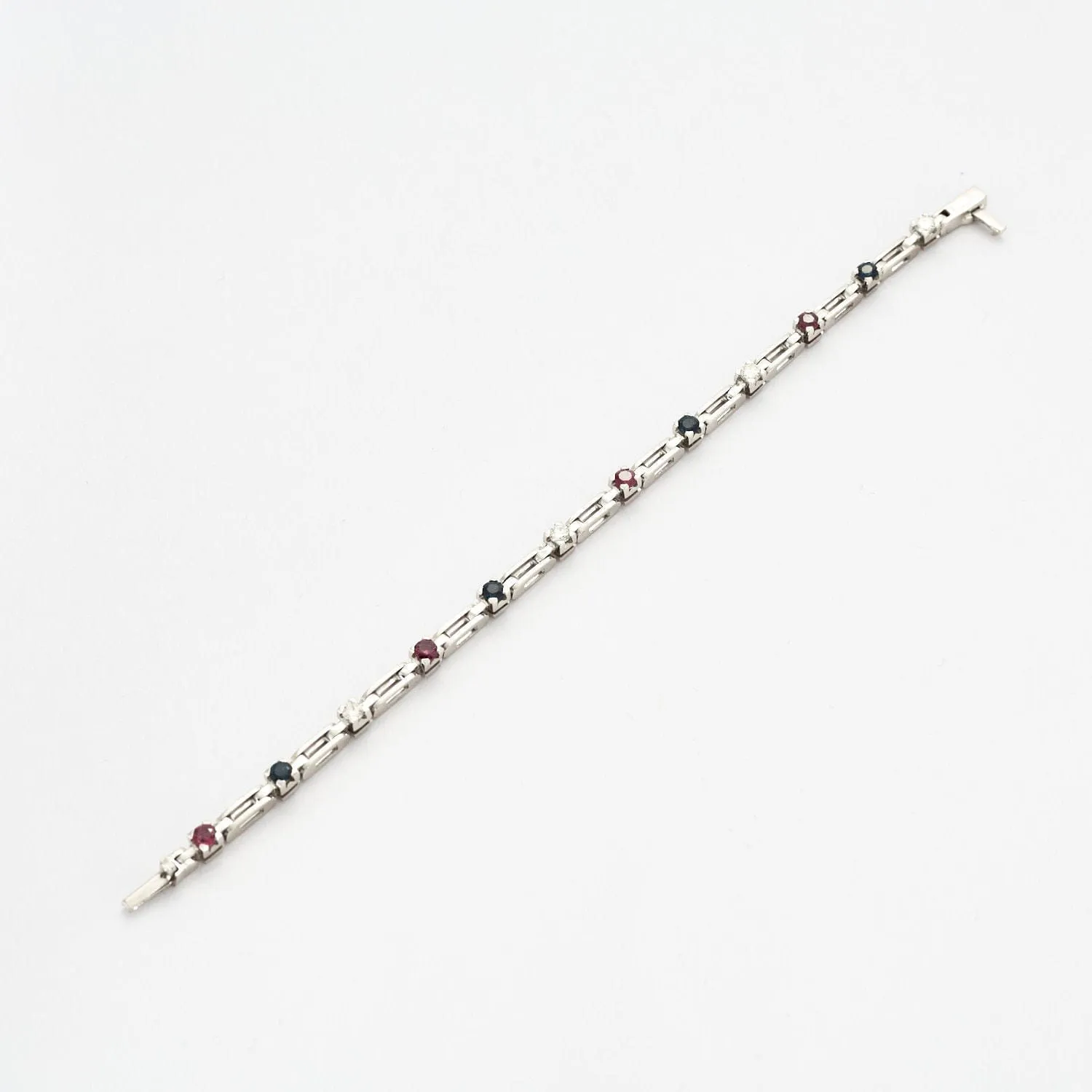 Bracelet Diamants Saphirs Rubis sold by 58 Facettes product image thumbnail 4