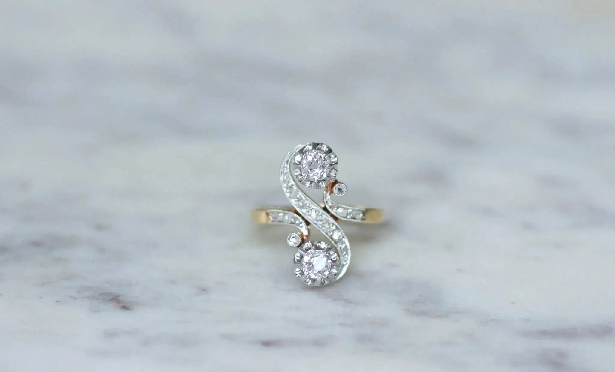 Bague Toi et Moi diamants Belle Epoque sold by 58 Facettes product image thumbnail 5