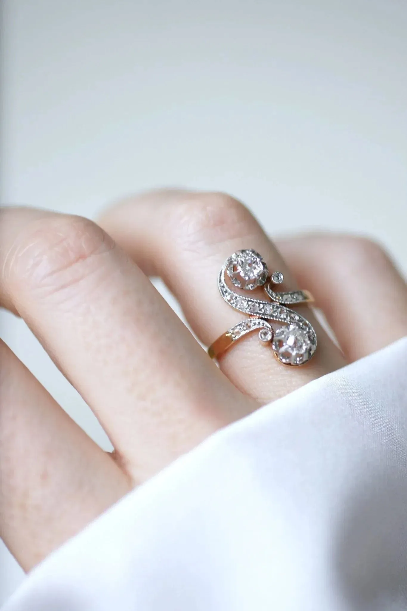 Bague Toi et Moi diamants Belle Epoque sold by 58 Facettes product image thumbnail 2