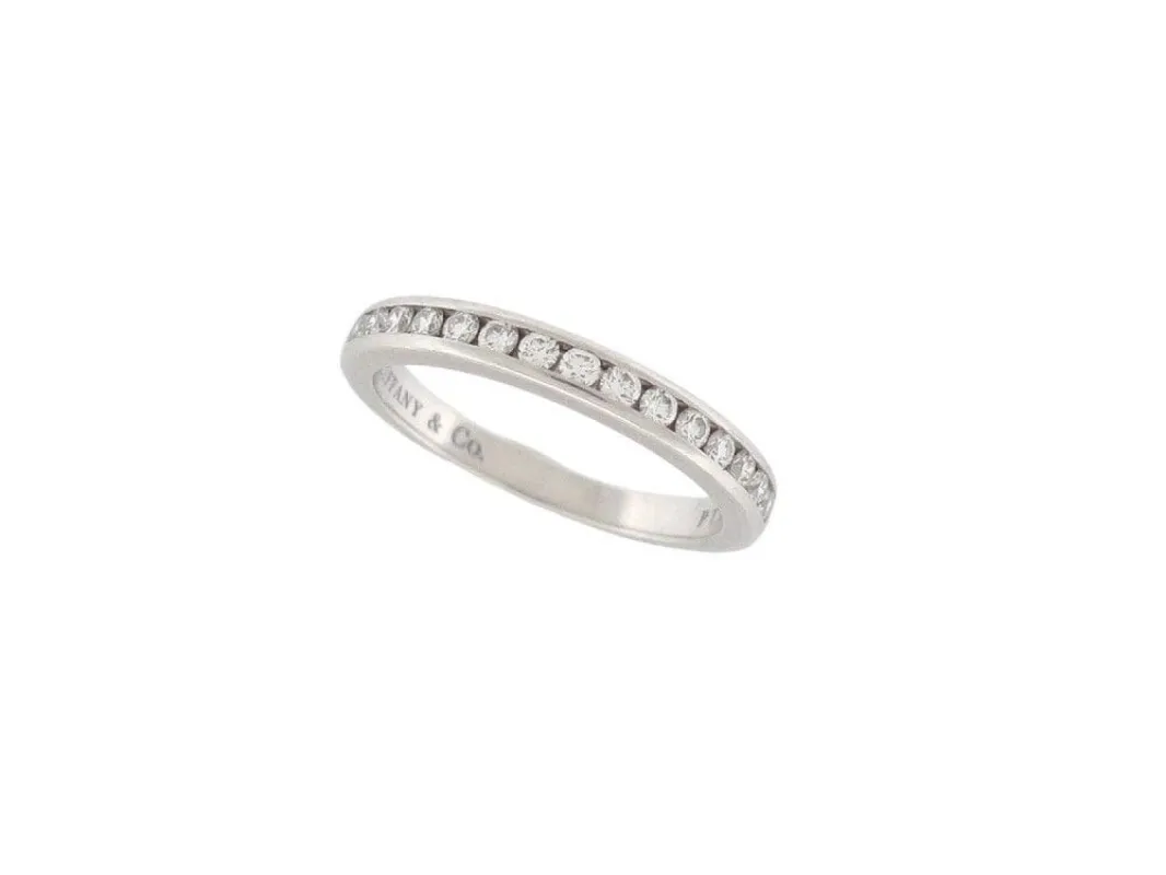 bague TIFFANY & CO alliance setting platine diamants sold by 58 Facettes
