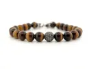 bracelet DAVID YURMAN spiritual beads oeil de tigre & diamants sold by 58 Facettes