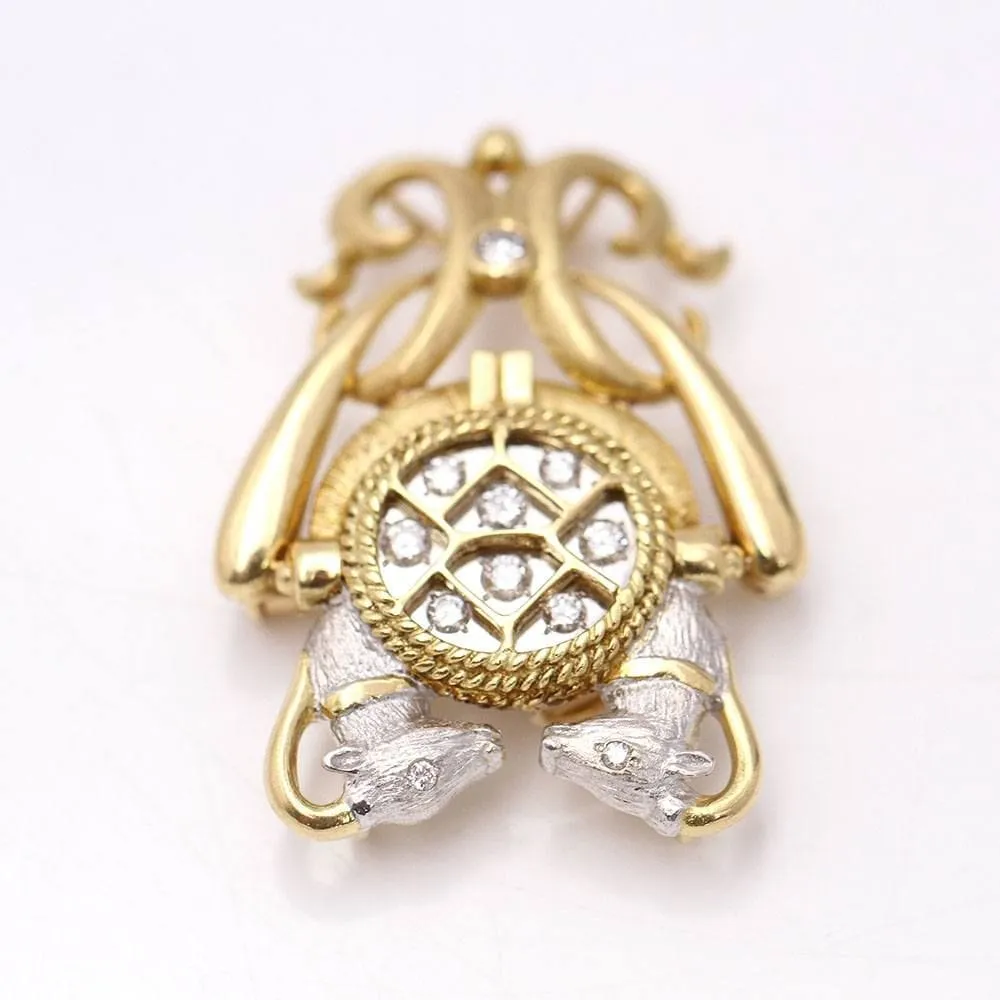 Pendentif Chèvres 2 Ors Diamants sold by 58 Facettes product image thumbnail 3