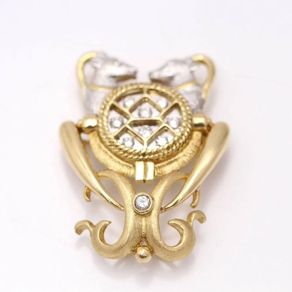 Pendentif Chèvres 2 Ors Diamants sold by 58 Facettes product image thumbnail 2