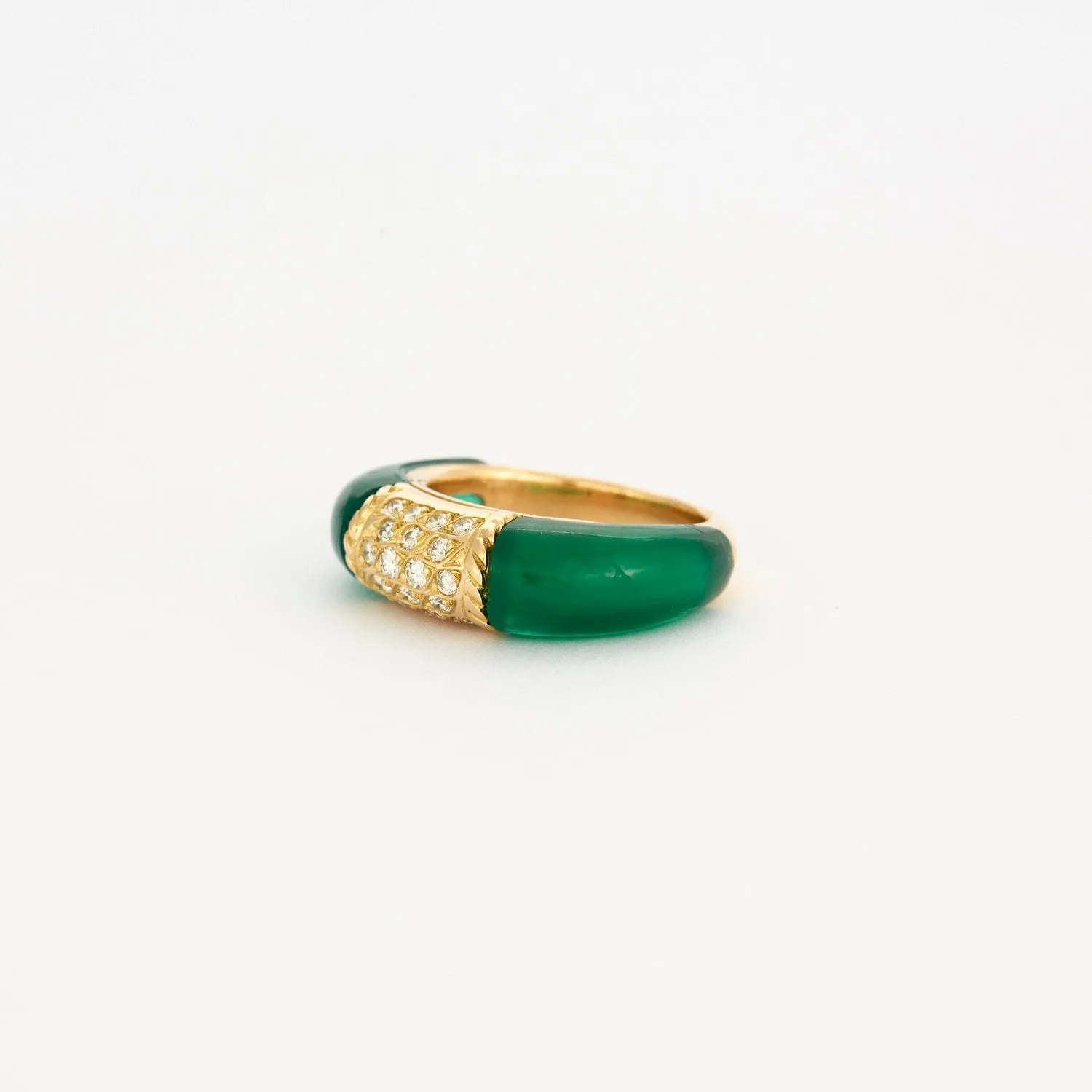 Bague jonc agate diamants sold by 58 Facettes product image thumbnail 5