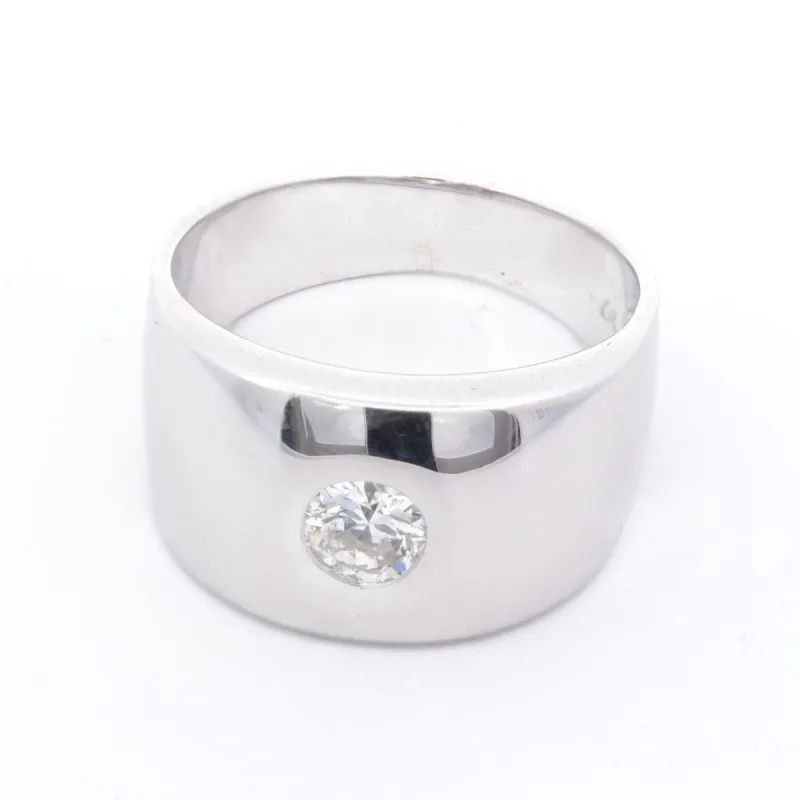 Bague Jonc Diamant Or blanc sold by 58 Facettes