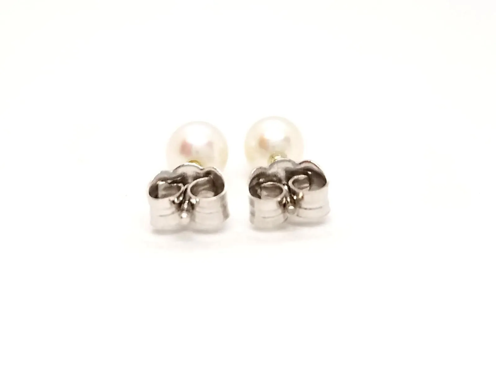 Boucles d'oreilles Puces Or blanc Perle sold by 58 Facettes product image thumbnail 4