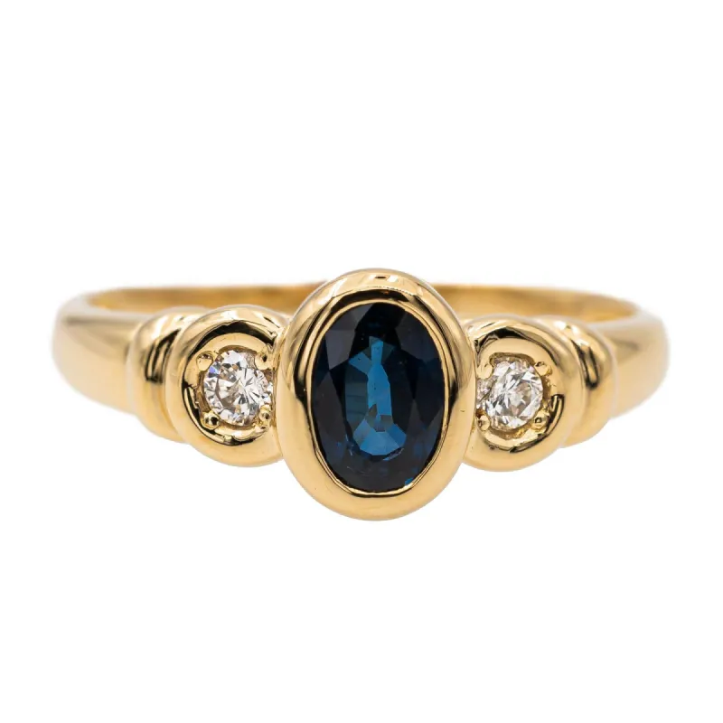 Bague Or jaune Saphir sold by 58 Facettes