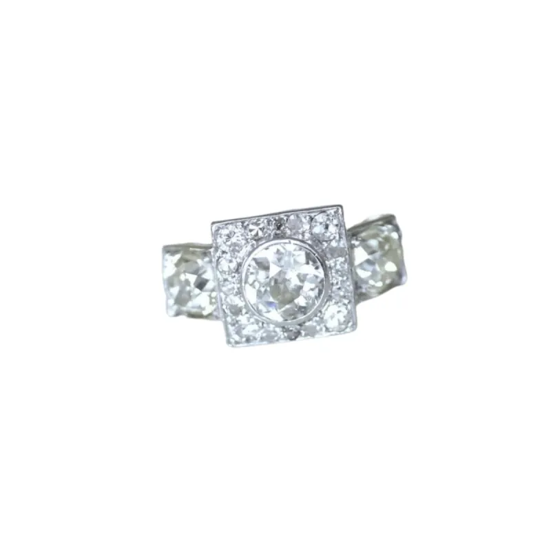 Bague 3 diamants Art Déco sold by 58 Facettes