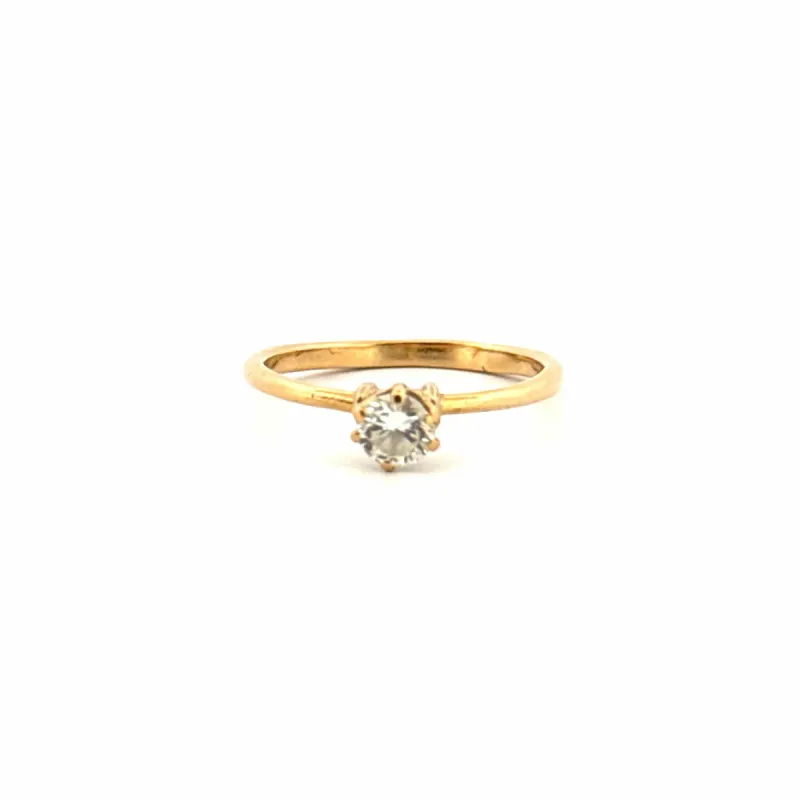 Solitaire Or jaune et diamant sold by 58 Facettes