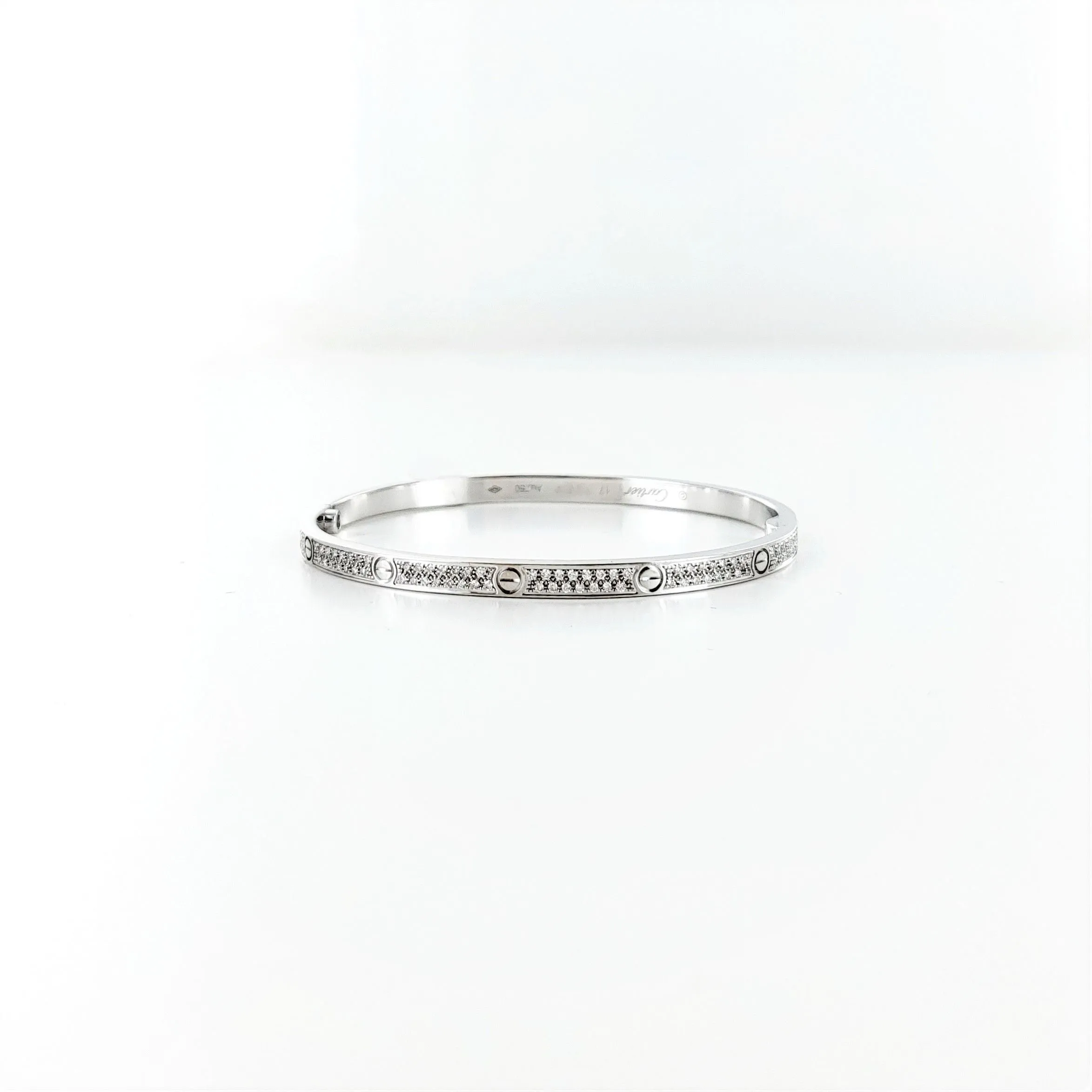 CARTIER - Bracelet love or blanc pavé diamants sold by 58 Facettes product image thumbnail 2