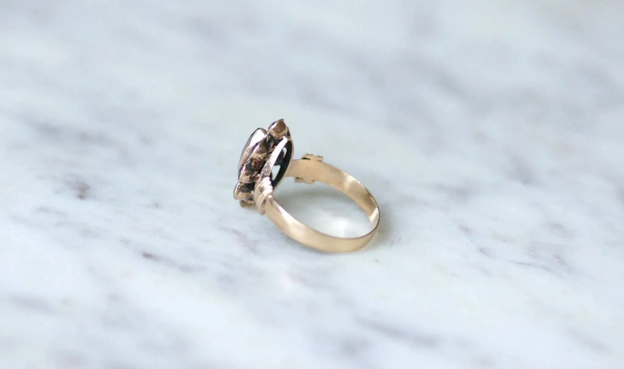 Bague marquise grenats de Perpignan sold by 58 Facettes product image thumbnail 4