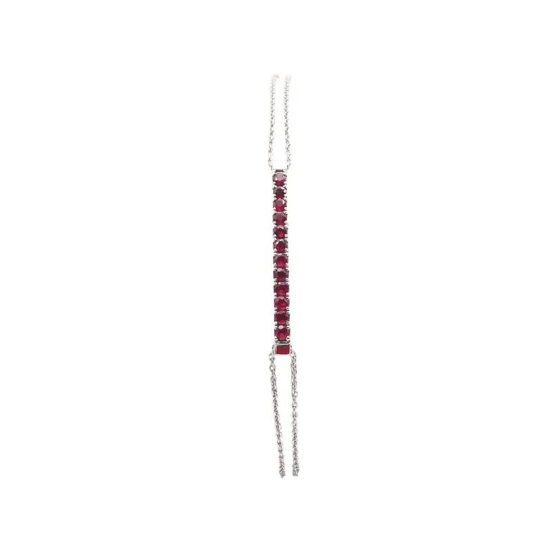 Bracelet or blanc et rubis sold by 58 Facettes