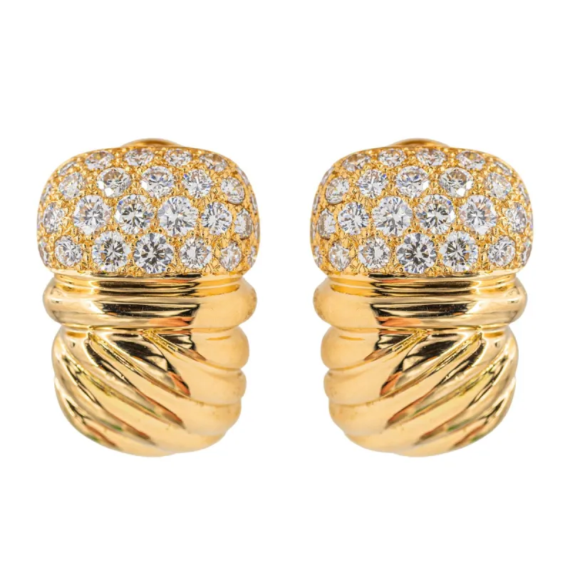 Boucles d'oreilles Or jaune Diamant sold by 58 Facettes