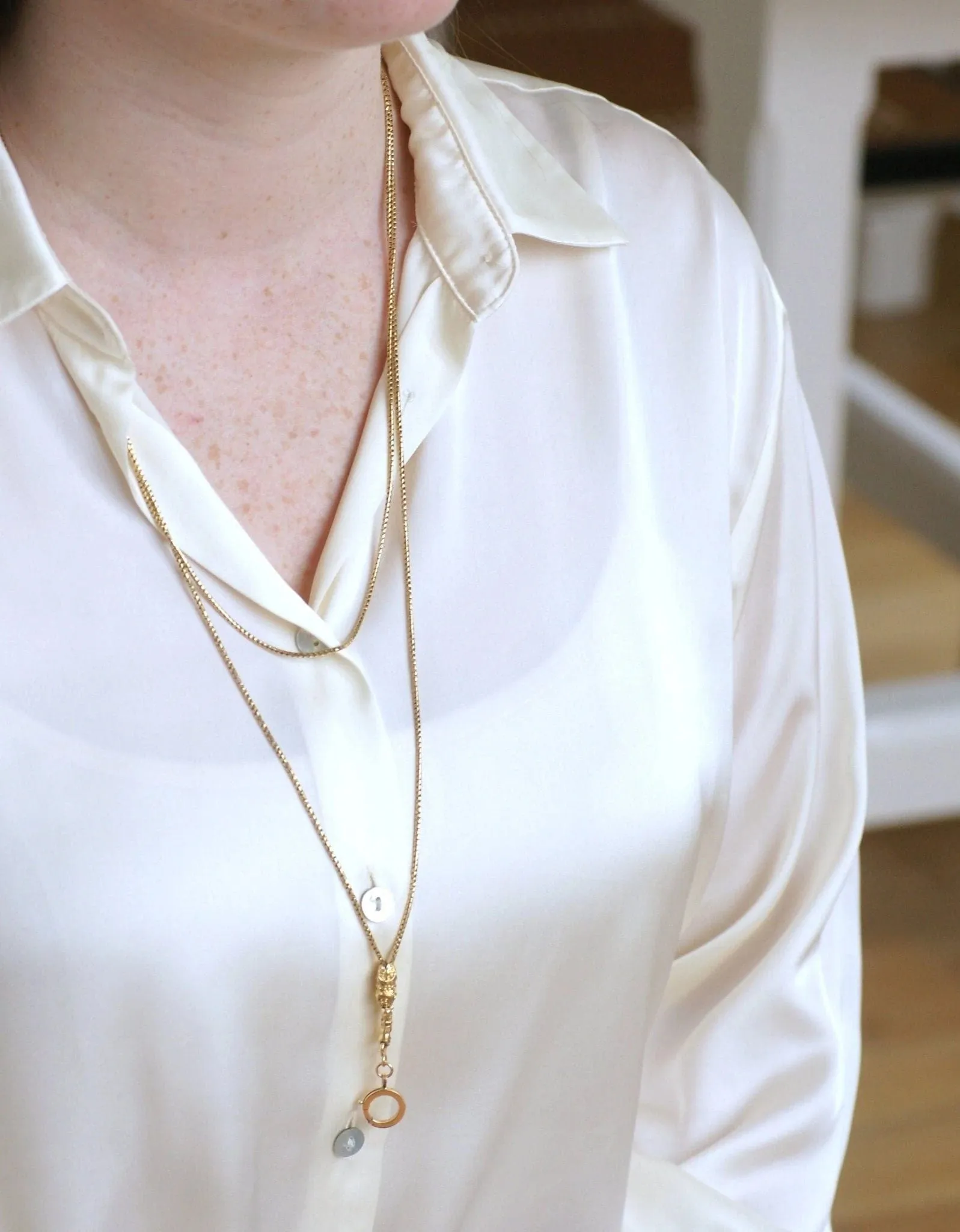 Sautoir ancien maille vénitienne en or jaune sold by 58 Facettes product image thumbnail 2