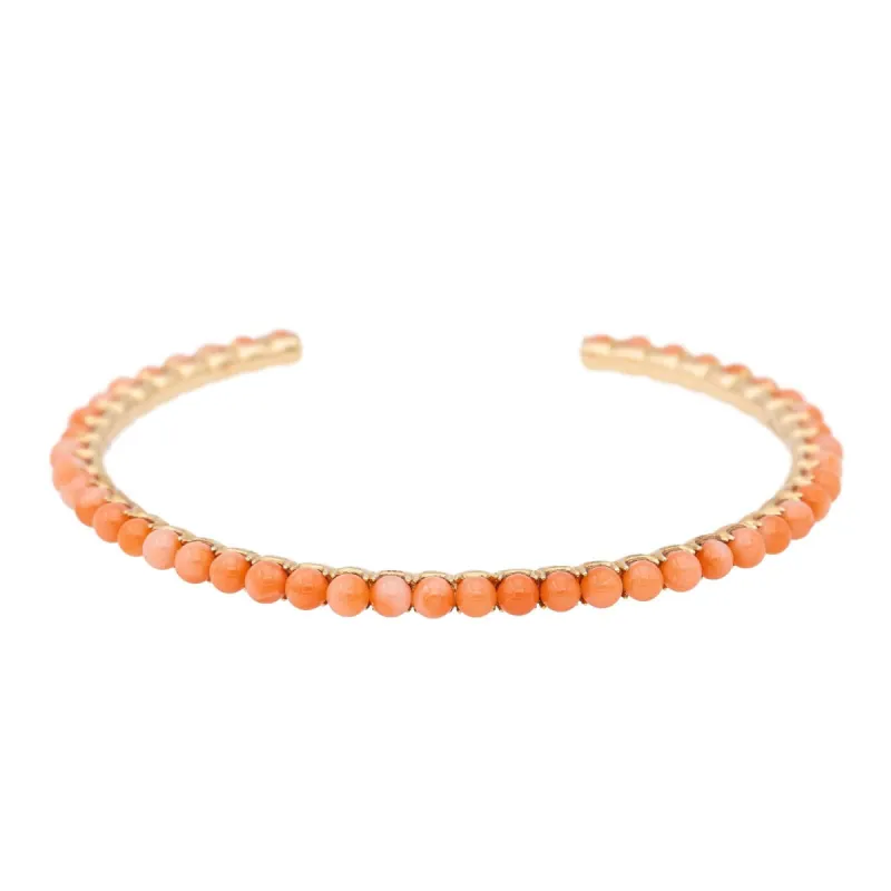 Ginette NY Bracelet Jonc Maria Or rose Corail sold by 58 Facettes