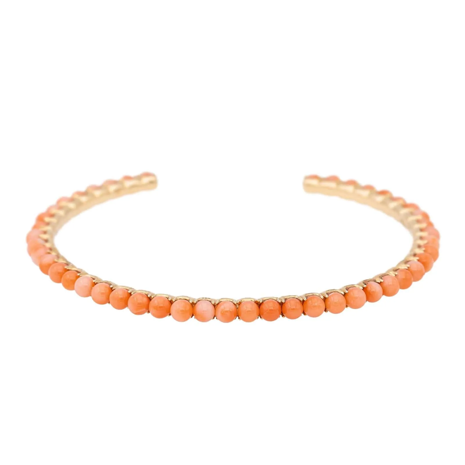 Ginette NY Bracelet Jonc Maria Or rose Corail sold by 58 Facettes