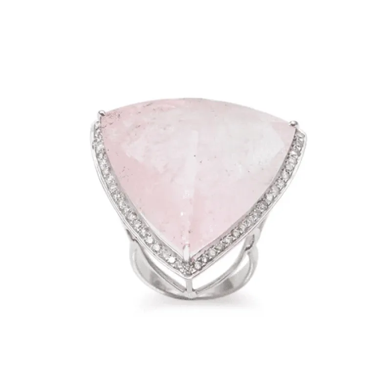 Bague morganite Diamants Or Gris sold by 58 Facettes