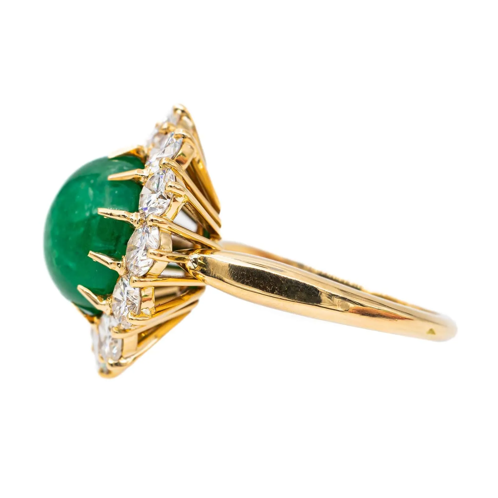 Bague Marguerite Or jaune Emeraude sold by 58 Facettes product image thumbnail 4